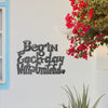 "Begin Each Day With a Grateful Heart" Inspirational Haitian Metal Drum Wall Art