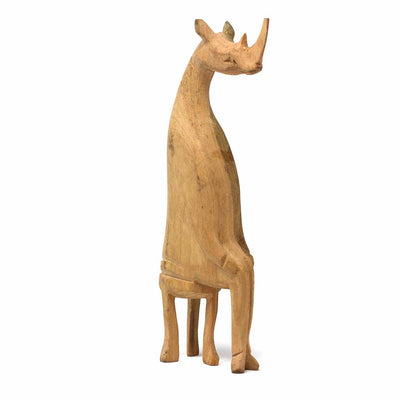 Mahogany Safari Party Animals Sculpture Carving