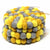 Solar Plexus Chakra Yellow Felt Ball Coasters, Set of 4