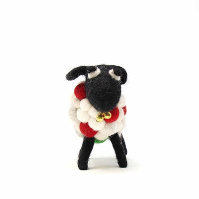 Handcrafted Felt Christmas Sheep Décor, Large
