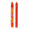 Hand-Painted Dinner Candles, Pair (Zahabu Design)