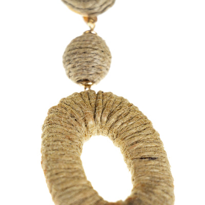 Jute Geo Statement Earring, PACK OF 3