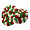 Christmas Felt Ball Coasters, Set of 4