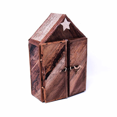 13-Piece Set - Soapstone Kenya Nativity Set and Banana Fiber Barn