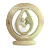 Single Soapstone Lover's Embrace Sculpture - Natural Stone