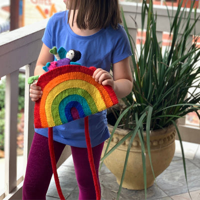 Rainbow Felt Shoulder Bag