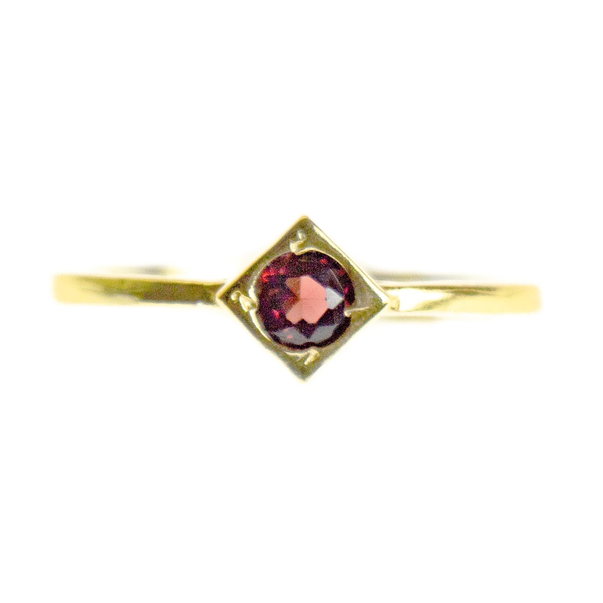 Garnet Brass Stackable Ring, PACK OF 3