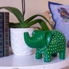 Extra Large Soapstone Elephant Sculpture - Green