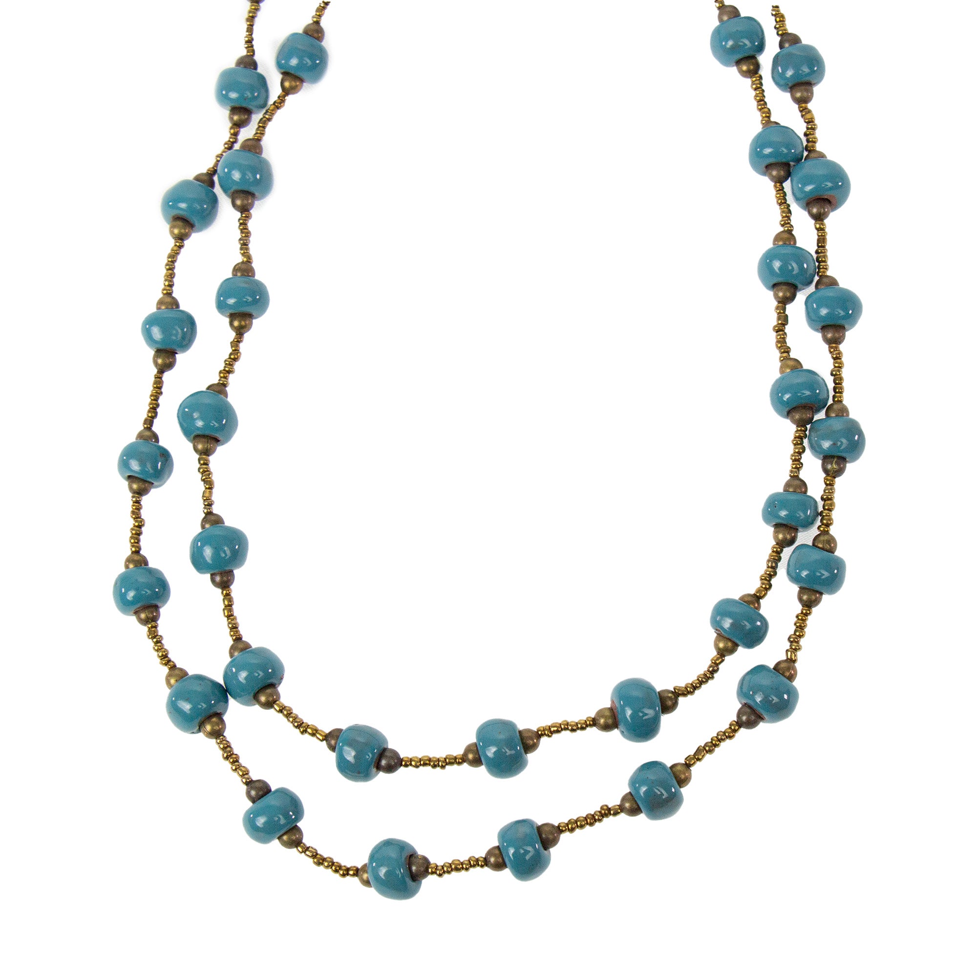 Enameled Quickcure Clay Bead Necklace