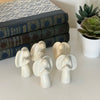 5-Pack - Soapstone Angel Sculpture - Small - Natural Stone