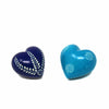 10-Pack - Soapstone Hearts - 1.5-inch - Assorted Colors with Designs