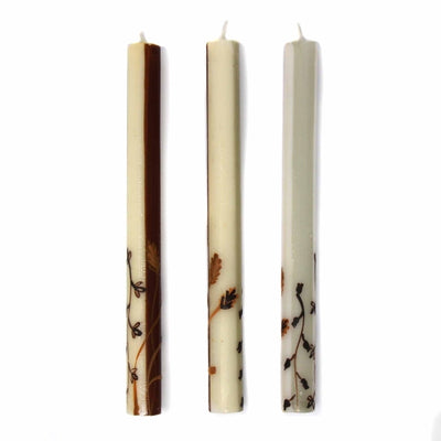 Hand-Painted Dinner Candles, Set of 3 (Kiwanja Design)