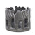 Circle of Elephants Soapstone Sculpture - 3-3.5-inch - Gray Stone