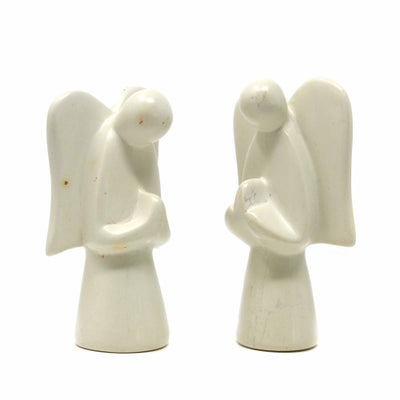 Soapstone Angel Sculpture - Natural Stone