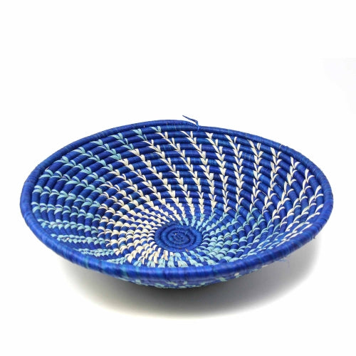 Woven Sisal Basket, Blue