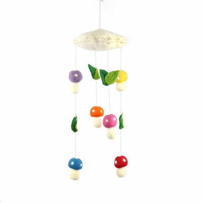 Mushrooms Felt Nursery Mobile