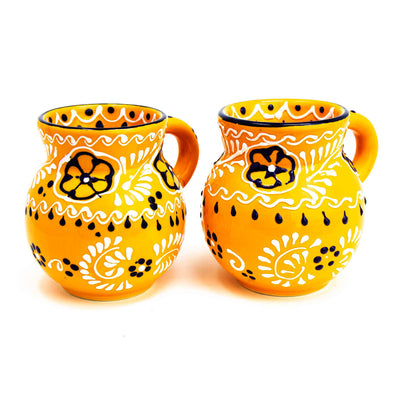 Encantada Handmade Pottery Set of 2 Beaker Mugs, Mango