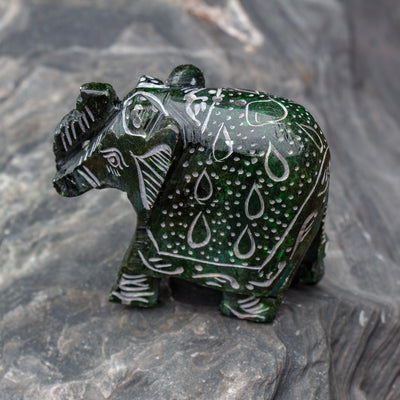 4-Pack - Soapstone Elephant Incense Holder