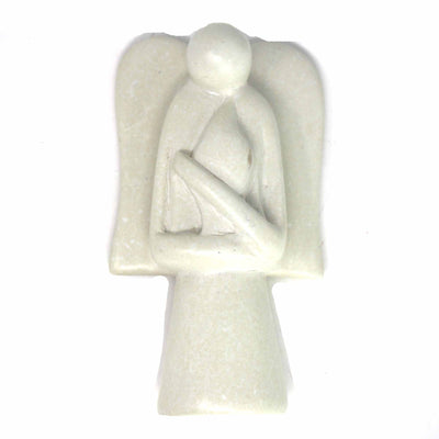 Soapstone Angel with Eternal Light Sculpture