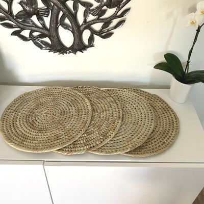 Hand-Woven Palm Placemat/Table Mats