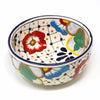 Encantada Handmade Pottery 5.5-inch, Set of 2 Bowls, Dots & Flowers