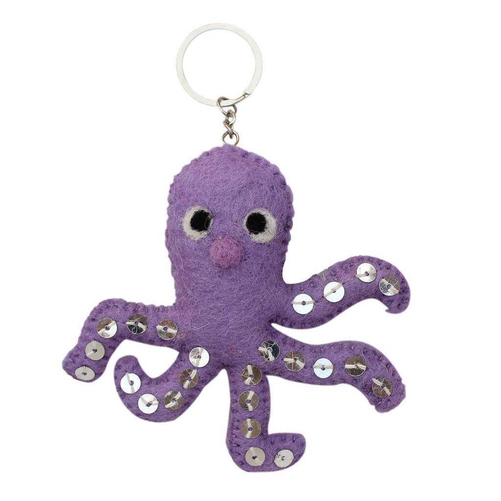 Octopus Felt Key Chain