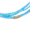 Long Single Strand Maasai Bead Necklace, Sky Blue