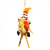 Banana Fiber Santa on a Camel Ornament