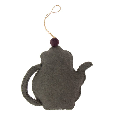 Coffee Pot & Coffee Mug Ornament Set, Stone Grey