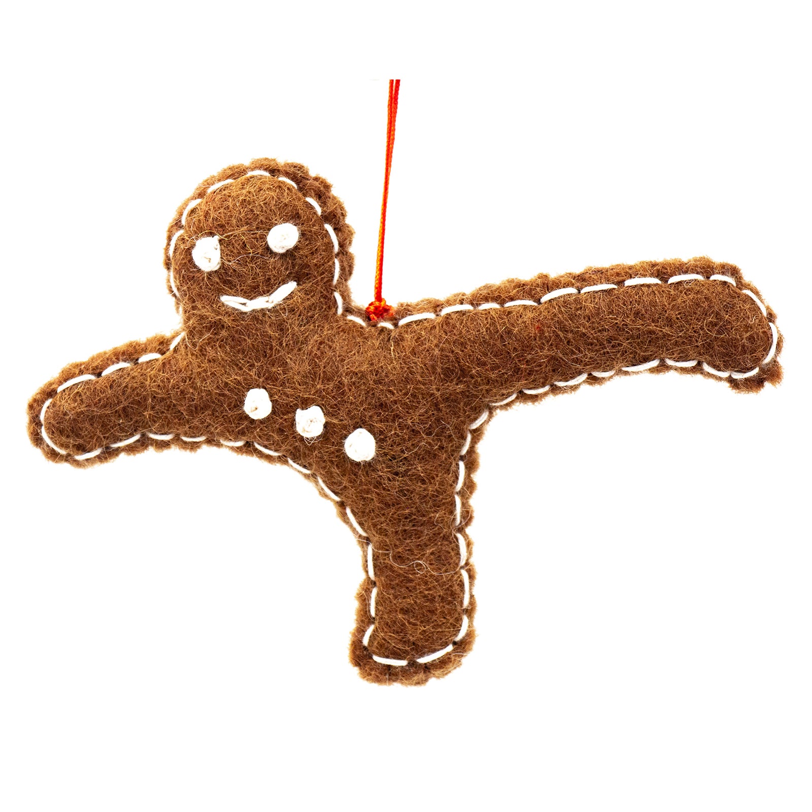 Gingerbread Airplane Felt Ornament