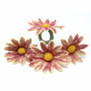 Magenta Daisy Felt Napkin Rings, Set of 4