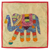 19 inch Decorative Pillow with Elephant Applique (insert included)