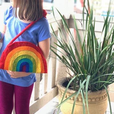 Rainbow Felt Shoulder Bag