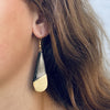 Brass & Black Horn Teardrop Earrings - Pack of 3