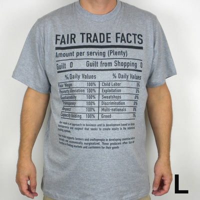 White Tee Shirt FT Facts on Front - Unisex Large