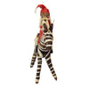 Set of Three Banana Fiber Santa Riding on Safari Animals- Lion, Zebra, Elephant