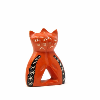 Single Soapstone Lovey Cats - 4 -inch