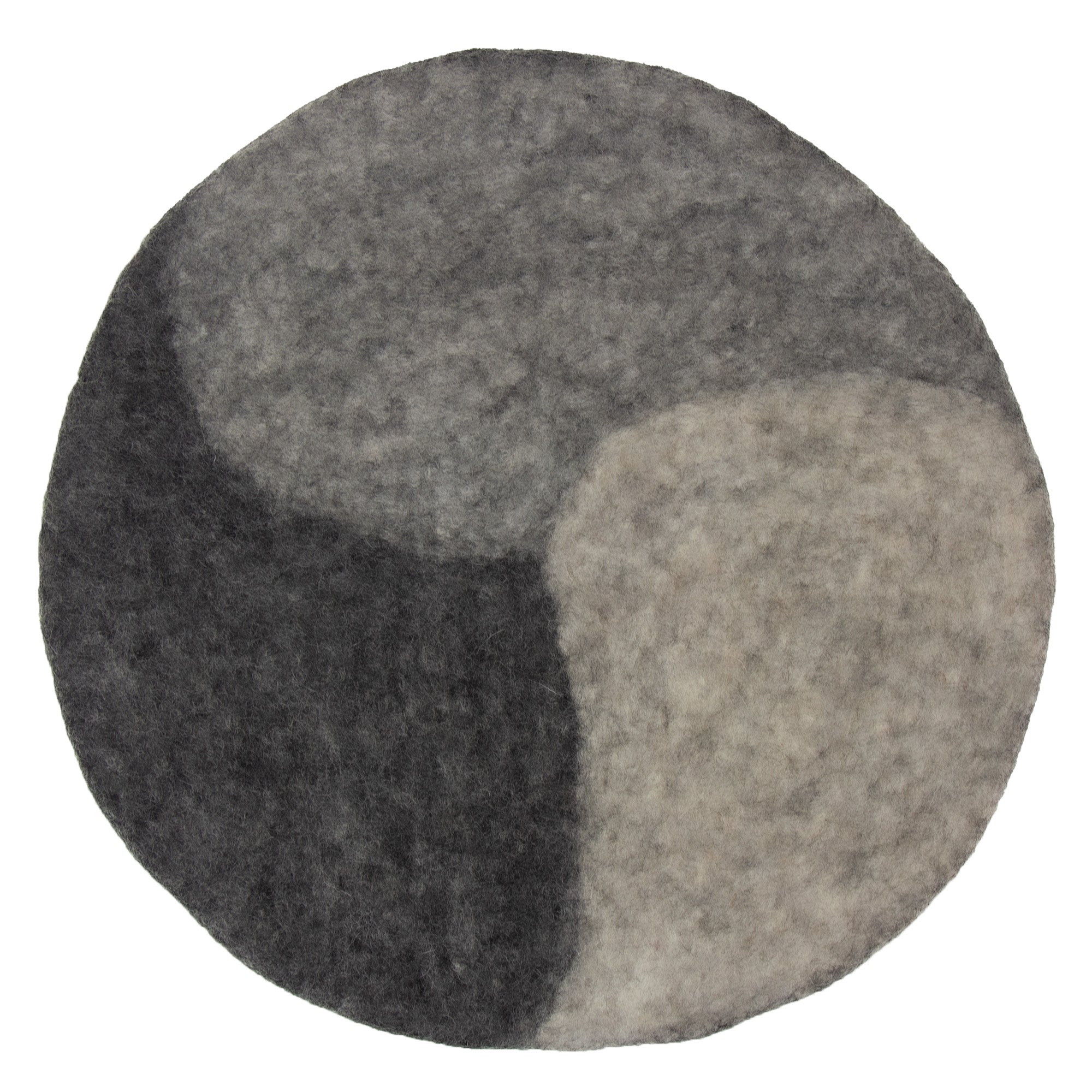 Handmade Felt Paisley 13.75inch Placemat/Charger: Cobblestone
