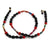 Eyeglass Paper Bead Chain, Black and Red