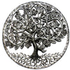 Celtic Spring Tree of Life Ringed Haitian Metal Drum Wall Art, 23"