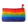 Rainbow Felt Zipper Pouch