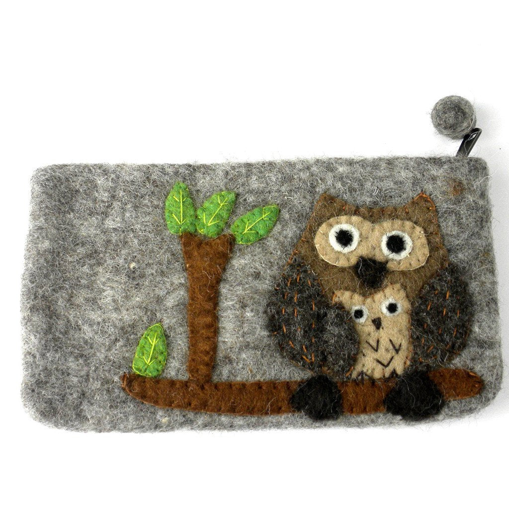 Owl Felt Zipper Pouch