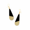 Brass & Black Horn Teardrop Earrings - Pack of 3