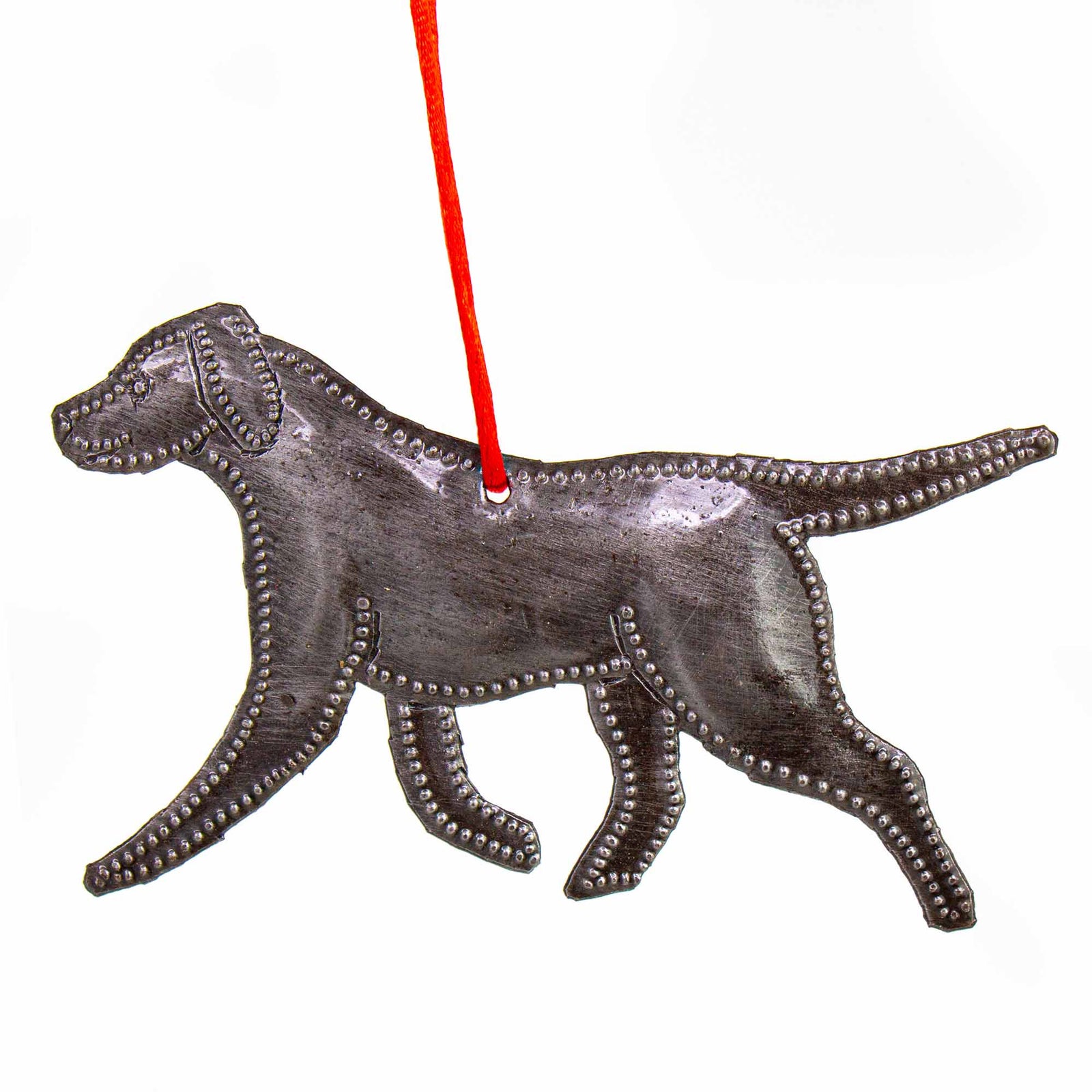 Labrador Dog Haitian Metal Drum Christmas Ornament