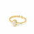 Ring: White Druzy Agate Stone