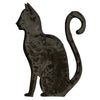 Playful Kitten Painted with Sunflowers Haitian Steel Drum Wall Art - Sitting, 13 inches