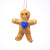 Rainbow Ginger Friend Ornament - Dark Blue Heart