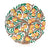 Vibrant 3D Orange Tree Haitian Metal Drum Wall Art