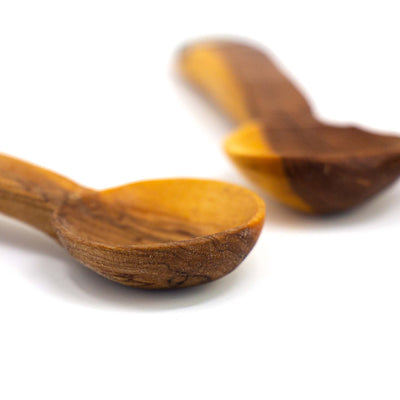 Petite Round Olive Wood Scoop, Set of 3