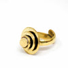 Domed Adjustable Brass Ring - Pack of 3